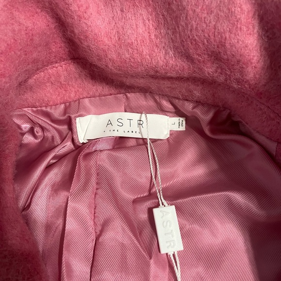 NWT ASTR THE LABEL KINDRA WOOL BLEND COAT  PINK LARGE - Picture 6 of 6